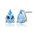 Gem's Ballet 6*8mm 2.74Ct Natural Red Garnet Gemstone Stud Earrings Genuine 925 Sterling Silver Fashion Jewelry for Women