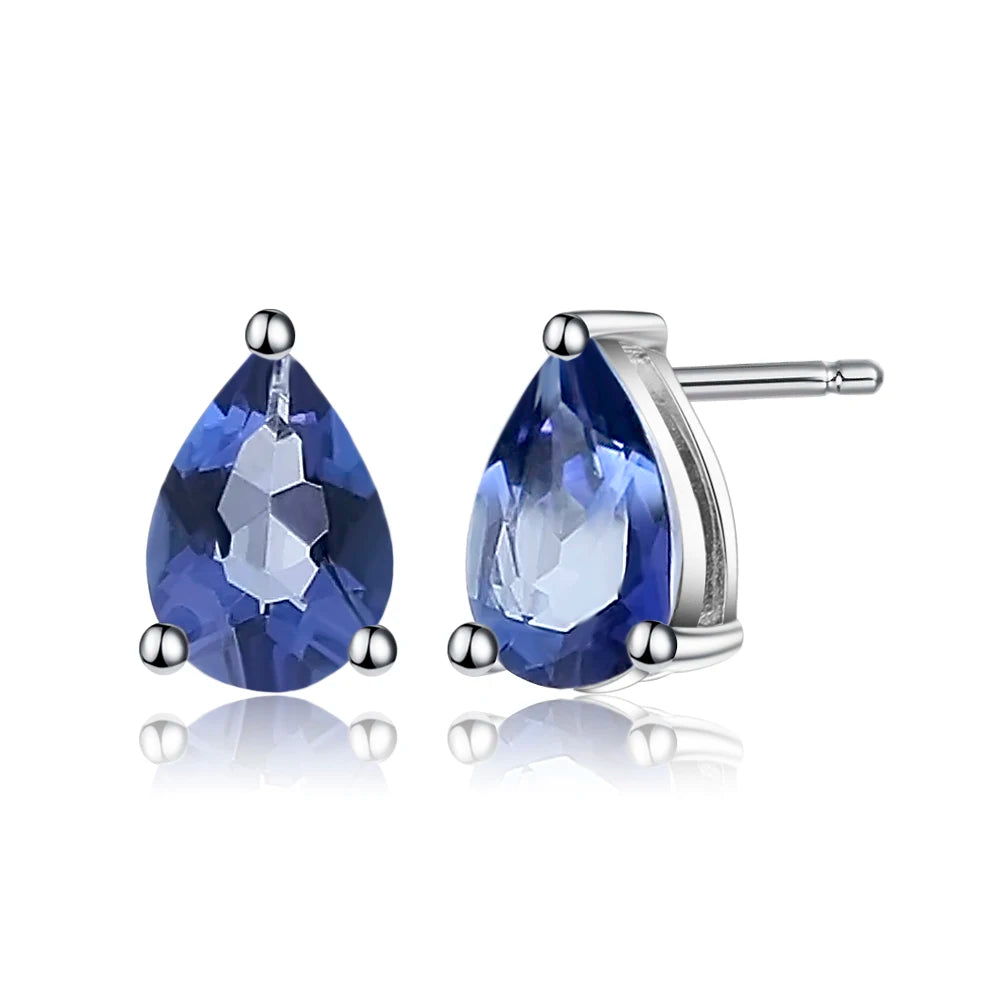 Gem's Ballet 6*8mm 2.74Ct Natural Red Garnet Gemstone Stud Earrings Genuine 925 Sterling Silver Fashion Jewelry for Women